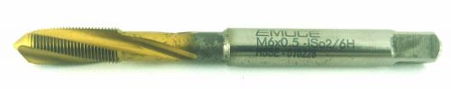 EMUGE Metric Tap M6x0.5 HELICAL FLUTE HSSCO5% M35 HSSE TiN Coated