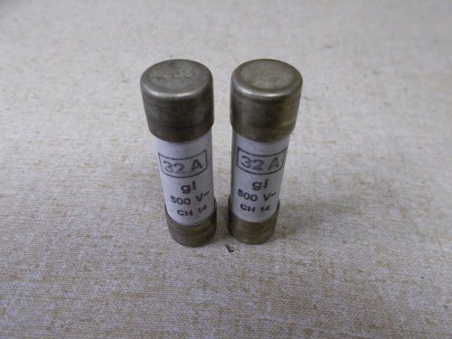 Weber CH14 32A 500V Lot of 2 Fuses *FREE SHIPPING*