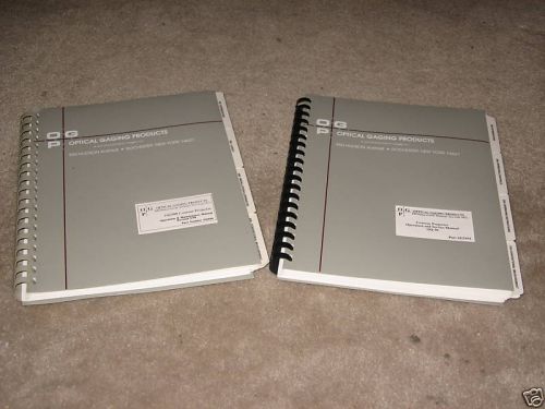 Various ogp optical gaging products comparator service manuals for sale