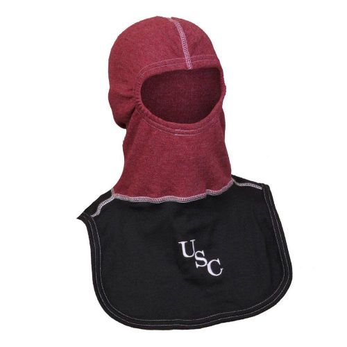 New garnet and black usc embroidered nomex blend flash hood, pac ii for sale
