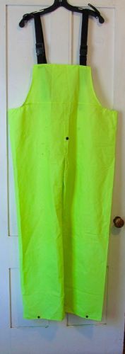 Ironwear  XL Waterrproof Floresecent Yellow  Bib Overalls 9205-L Vinyl Polyester