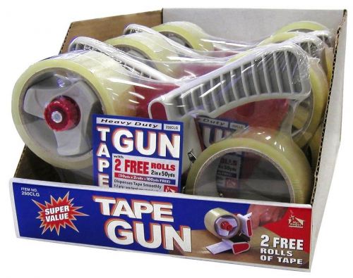 Heavy Duty Tape Gun Dispenser with 2 Free Rolls of Tape, 50 Yards Each