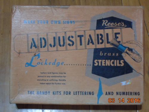 Vintage 1960 5 inch Reese&#039;s Adjustable Brass Stencils