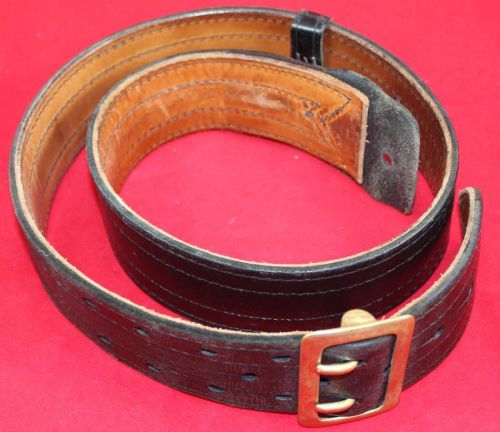 Tex shoemaker vintage black leather duty or river belt sz. 36 law enforcement for sale