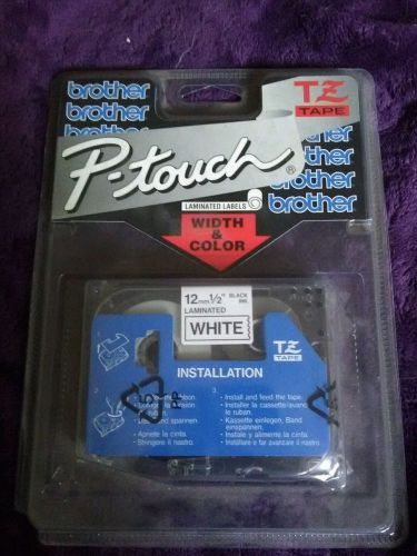 Brother P-touch 1/2 inch white tape cartridge