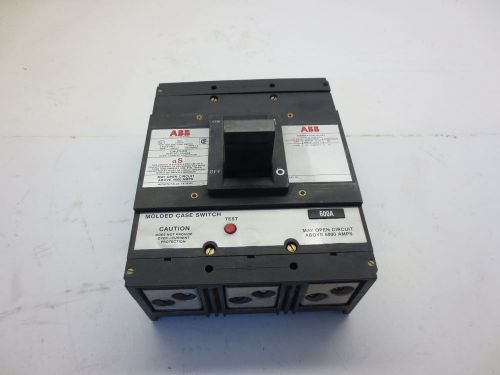 Abb molded case switch 3 pole, 600 a, 600 v, type ls for sale