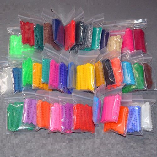 5 packs 5200 pcs dental orthodontics elastic ligature ties 36 colors for choice for sale