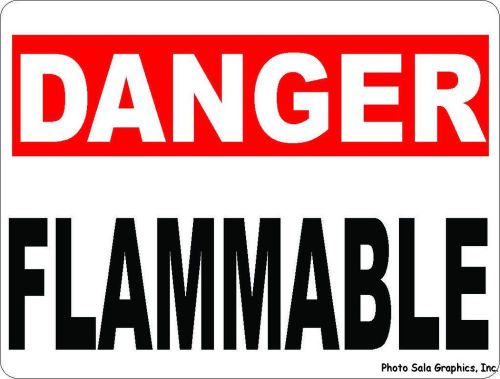 Danger Flammable Sign. Size Options. Fire Safety for Dangerous Workplace Areas