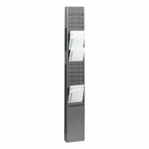 STEELMASTER 25-Pocket Steel Time Card Rack, 5.13 x 36 x 2 Inches, Gray