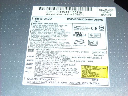 SBW-242U Quanta DVD ROM/CD-RW Drive WITH WINDVD 4 / NERO SUITE NEW