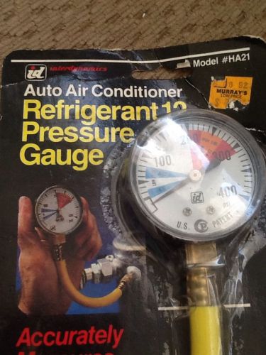 Interdynamics Auto Air Conditioner Refrigerant 12 Pressure Gauge/NEW/Packaged