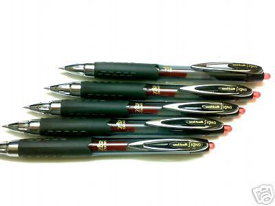 5pcs UNI-BALL UMN-207 signo micro 0.5mm extra fine roller gel ink pen (red)