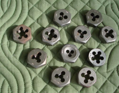 LOT OF 11 METRIC MADE IN USA HEX DIE RETHREADING NUTS NUTS  NEVER USED