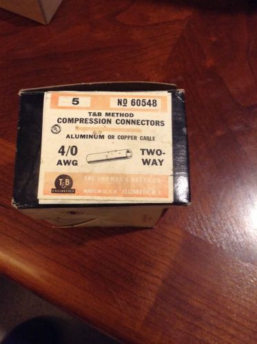 Thomas &amp; Betts compression connectors 60548 4/0 AWG two-way