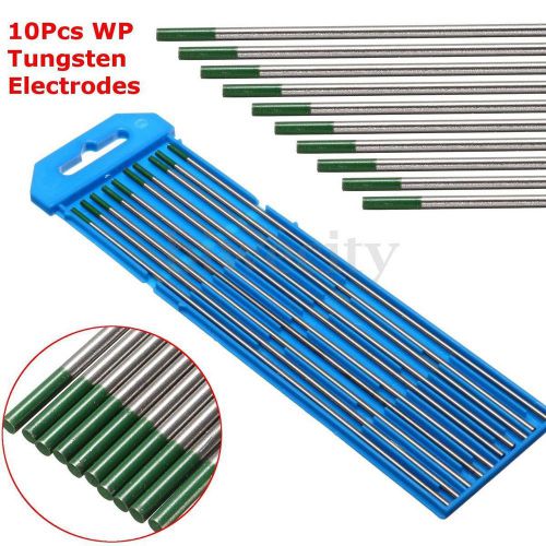 10Pcs/box WP Tungsten Electrode Green Tip TIG Welding Electrodes 175mm x 2.4mm