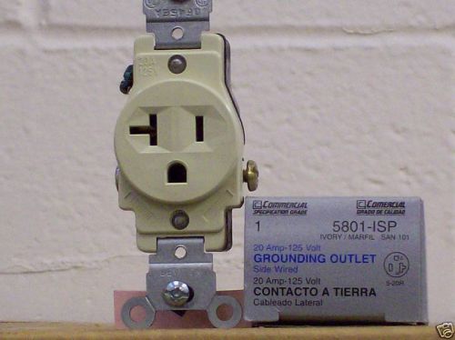 10 leviton 20a single receptacles  5801-i for sale