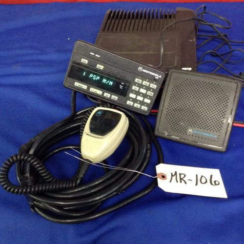Motorola Spectra VHF Two-Way Radio T83GXA7HA9AK - Mic/Speaker/cords shown