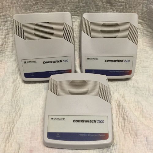 LOT OF 3 COMMAND COMSWITCH 7500 PHONE LINE MANAGEMENT SYSTEM No Power Supply