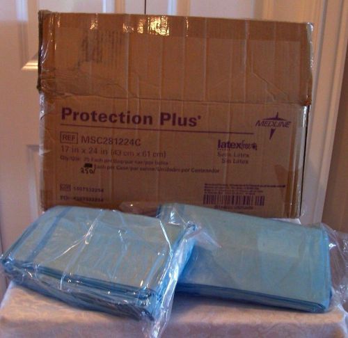 BOX OF 250 BLUE &#034; PROTECTION PLUS&#034; LINERS, MEDILINE. NEW