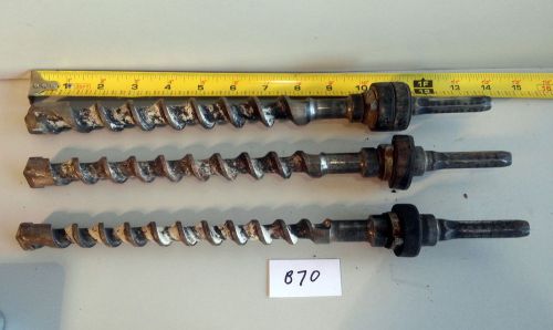 3 lot torna 3/4, 7/8 &amp; 1&#034;hammer drill bits b70 for sale
