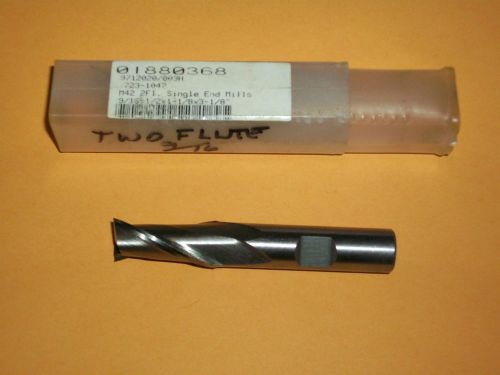 9/16 end mill m42 cobalt 2 flute loc 1 1/8&#034; shank 1/2&#034; new for sale