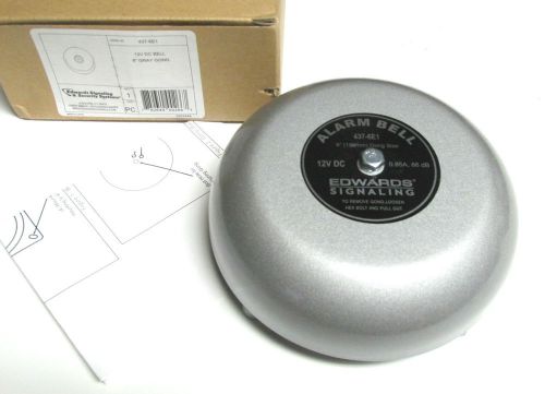 Nib .. edwards signaling alarm bell 12v dc 6&#034; metal gong  model: 437-6e1 .. for sale