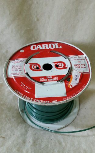 Vintage 1/2 used 500 ft spool  CAROL 14 awg stranded (19) thhn/thwn wire  Green