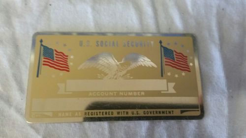 Metal social security card mix lot Un stamped