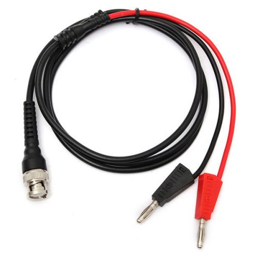 Bnc q9 to dual 4mm stackable banana plug with socket test leads probe cable for sale