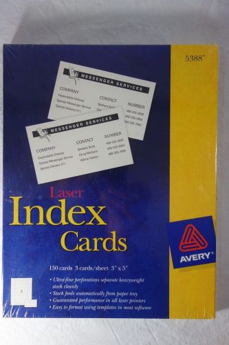 Avery 5388  Index Cards Inkjet Laser White 150 Cards
