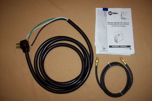 MILLER MAXSTAR 200 SD, DX, AND LX CE &amp; NON-CE MODELS MANUAL W/POWER CORD &amp; HOSE