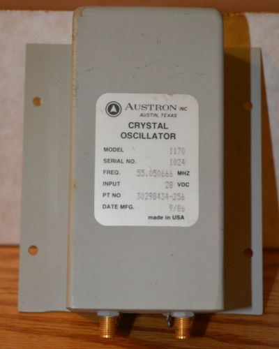 Austron Crystal Oscillator Model 1170 - 55.050666 Mhz 28 VDC
