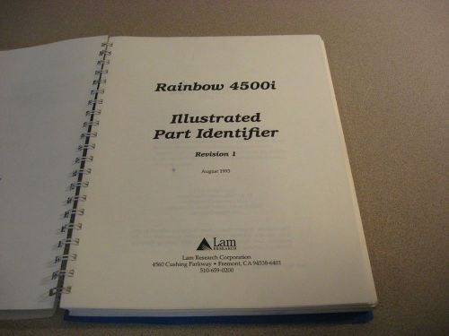 LAM Rainbow 4520i Illustrated Part Identifier Manual Revision 1