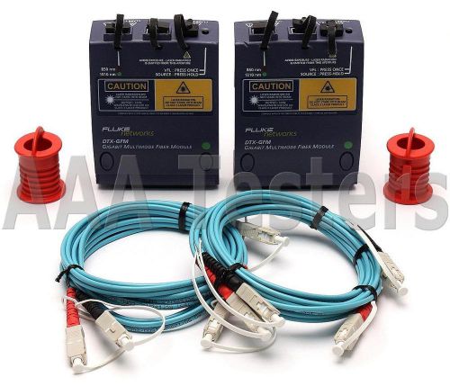 Fluke networks dtx-gfm gigabit mm fiber module set for dtx-1800 dtx-1200 dtx gfm for sale