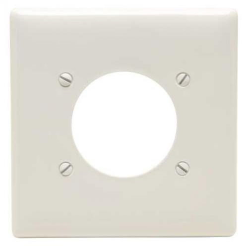Wallplate 2-Gang Receptacle White Hubbell Electrical Products NP703W