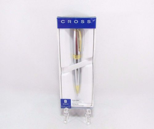Cross AT0452S6 Bailey Executive Styled Ballpoint Pen, Gel Ink, Chrome/Gold