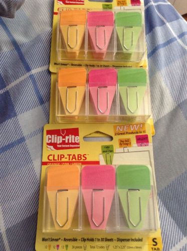 Clip-rite Clip Tabs Durable To Hold 1-30 Sheets Together 3 Pack. GREAT DEAL!!