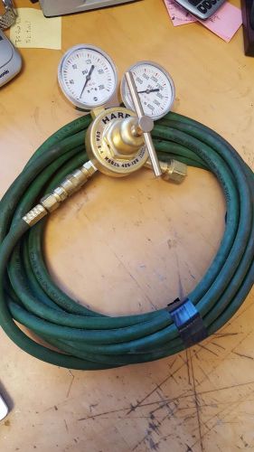 Harris pressure guage cga e-4 model 425-125 w/hose for sale