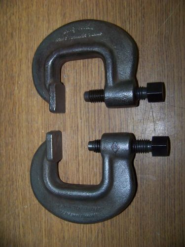 2 J H WILLIAMS VULCAN NO. 1 1/2 HEAVY SERVICE CLAMPS GOOD CONDITION