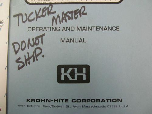 Krohn-Hite 4140R &amp; 4141R Programmable Oscillator Oper &amp; Maint Manual w/ schemat
