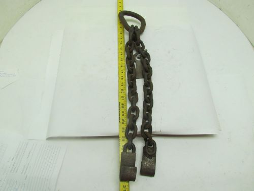 2 leg 29&#034;reach horizontal plate lifting chain 1/2 ton wll capacity j-hook for sale
