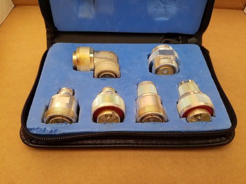 RF Connectors RFA-4013 7/16 DIN Adapter Kit 6pcs N-Type 7-16 Silver Plated +Case
