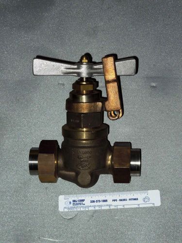 1&#034; cpv #380-5 panel mounted globe shut-off valve  (6000 wog)  w/ lock for sale