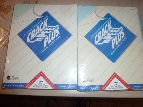 200 sheets 8.5x11&#034; Fasson Crackn Peel Green and Blue  60# Super Premium Adhesive