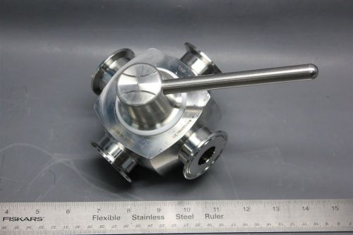 SALVI 316L STAINLESS STEEL 4 PORT 4-WAY BALL VALVE DN20 PTFE