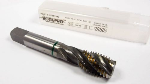 Modified Bottoming Spiral Point Tap 3/4-10 H3 4FL HSSE UNC Green Band [2114]