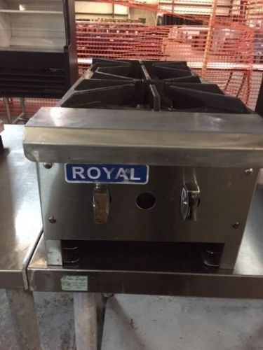 ROYAL FRONT-TO-BACK 2 BURNER COUNTERTOP GAS HOT PLATE