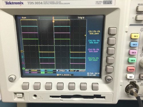 Tektronix TDS3054 500MHz scope, 5GS/s, 4-Ch TDS3TRG +TDS3FFT GPIB w/ 4 probes