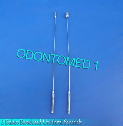 2 Pcs Bakes Rosebud Urethral Sounds 7mm+12mm