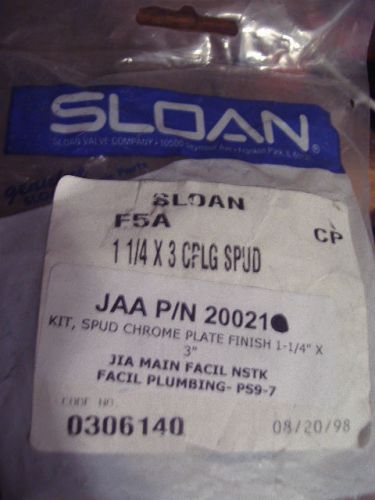 Sloan royal spud coupling assembly f5a cp chrome plate finish 1 1/4 x 3&#034; 0306146 for sale